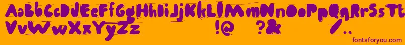 Antibalon Font – Purple Fonts on Orange Background