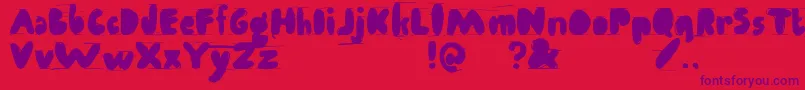 Antibalon Font – Purple Fonts on Red Background