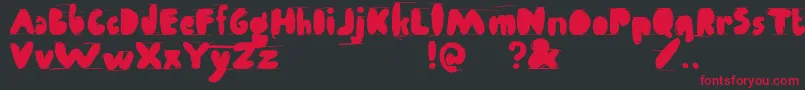 Antibalon Font – Red Fonts on Black Background
