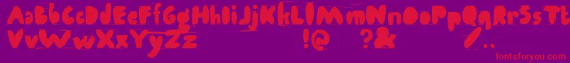 Antibalon Font – Red Fonts on Purple Background