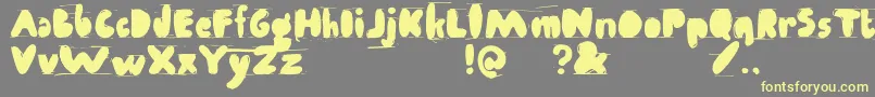 Antibalon Font – Yellow Fonts on Gray Background