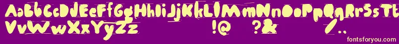 Antibalon Font – Yellow Fonts on Purple Background