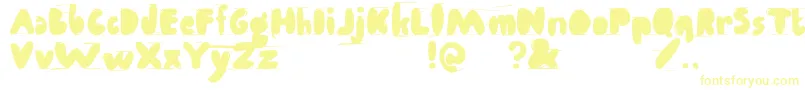 Antibalon Font – Yellow Fonts on White Background
