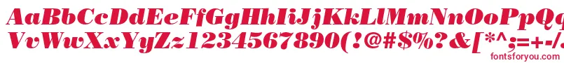 フォントBodonistdPosteritalic – 赤い文字