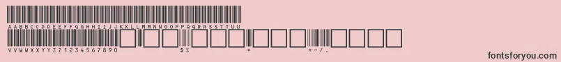 フォントC39hrp72dltt – ピンクの背景に黒い文字