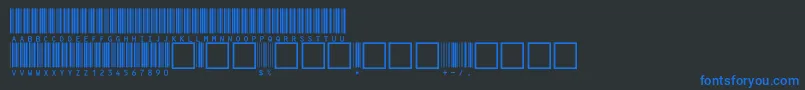 C39hrp72dltt Font – Blue Fonts on Black Background