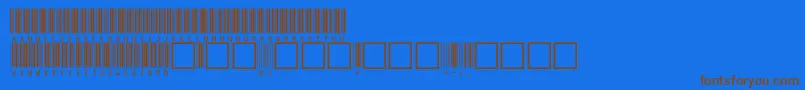 Шрифт C39hrp72dltt – коричневые шрифты на синем фоне