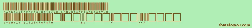 C39hrp72dltt Font – Brown Fonts on Green Background