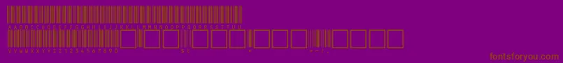 C39hrp72dltt Font – Brown Fonts on Purple Background