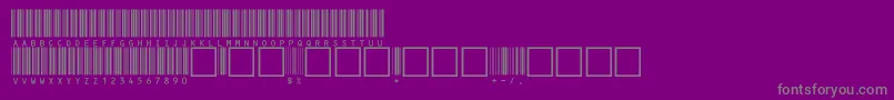 C39hrp72dltt Font – Gray Fonts on Purple Background