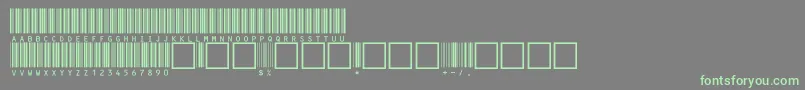 C39hrp72dltt Font – Green Fonts on Gray Background