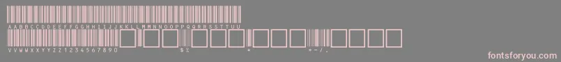 フォントC39hrp72dltt – 灰色の背景にピンクのフォント