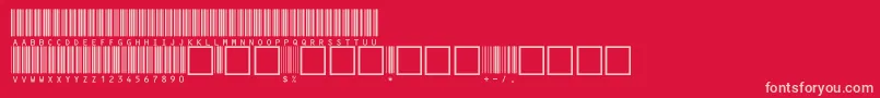 フォントC39hrp72dltt – 赤い背景にピンクのフォント