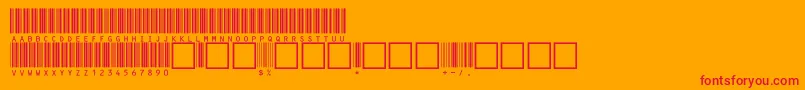 C39hrp72dltt Font – Red Fonts on Orange Background