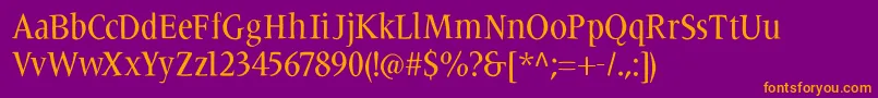 Carissma Font – Orange Fonts on Purple Background