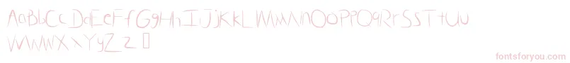 GlassHand Font – Pink Fonts on White Background