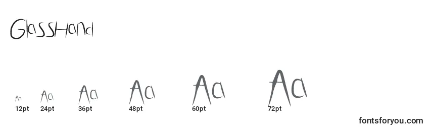 GlassHand (110061) Font Sizes