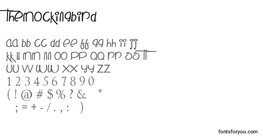 Schriftart TheMockingBird – Alphabet, Zahlen, spezielle Symbole