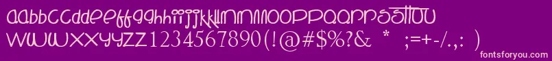 TheMockingBird Font – Pink Fonts on Purple Background