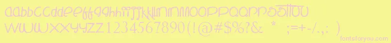TheMockingBird Font – Pink Fonts on Yellow Background