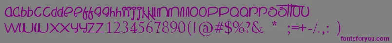 Шрифт TheMockingBird – фиолетовые шрифты на сером фоне