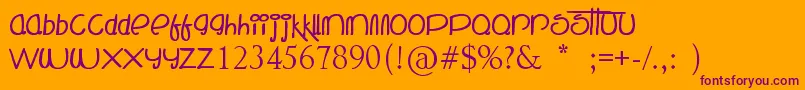 TheMockingBird Font – Purple Fonts on Orange Background