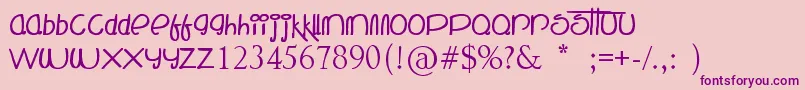 TheMockingBird Font – Purple Fonts on Pink Background
