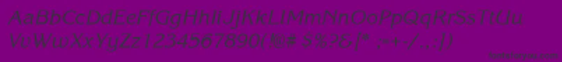 GloriaSemiboldItalic Font – Black Fonts on Purple Background