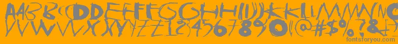 TasapainoaistiIso Font – Gray Fonts on Orange Background