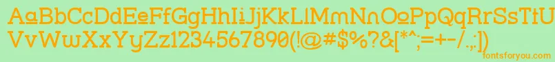 Strslup Font – Orange Fonts on Green Background