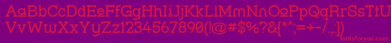 Strslup Font – Red Fonts on Purple Background