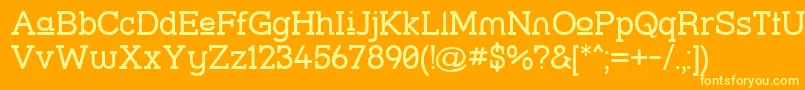 Strslup Font – Yellow Fonts on Orange Background