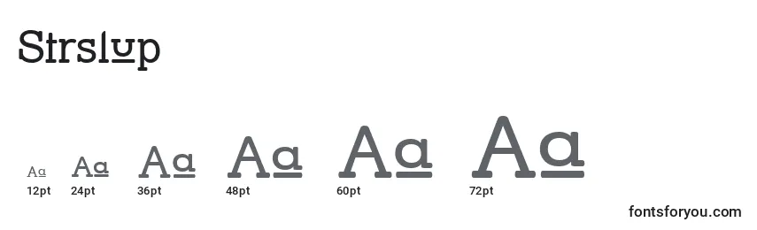 Strslup Font Sizes