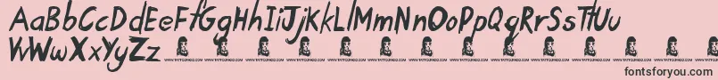 TardyKid Font – Black Fonts on Pink Background