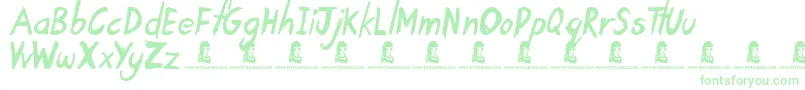 TardyKid-fontti – vihreät fontit