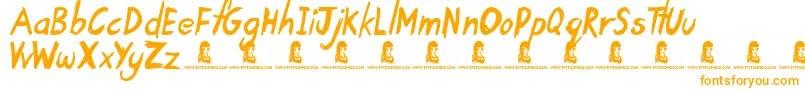 More about TardyKid Font TardyKid Font – Orange Fonts on White Background