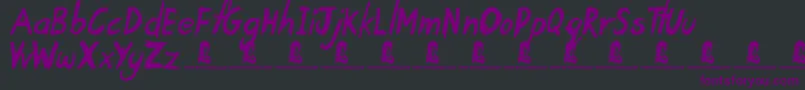 TardyKid Font – Purple Fonts on Black Background