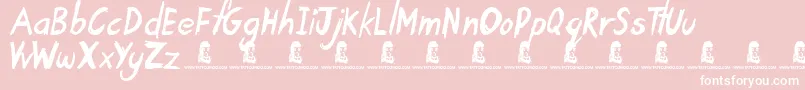 TardyKid Font – White Fonts on Pink Background