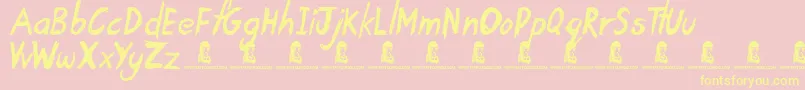 fuente TardyKid – Fuentes Amarillas Sobre Fondo Rosa
