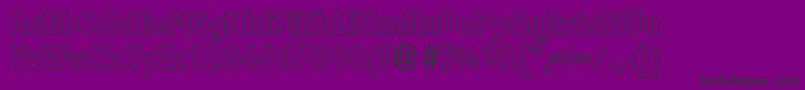 FutoralcooutdbNormal Font – Black Fonts on Purple Background