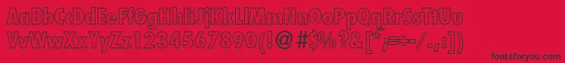 FutoralcooutdbNormal Font – Black Fonts on Red Background