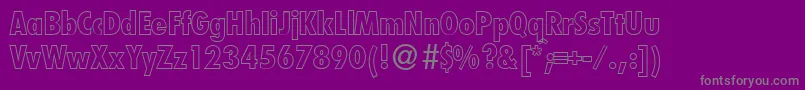 FutoralcooutdbNormal Font – Gray Fonts on Purple Background