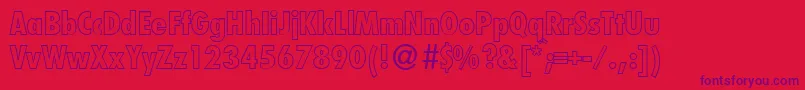 FutoralcooutdbNormal Font – Purple Fonts on Red Background