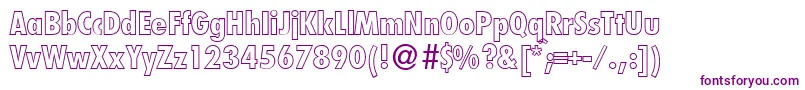 FutoralcooutdbNormal Font – Purple Fonts on White Background