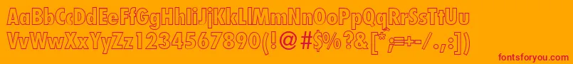 フォントFutoralcooutdbNormal – オレンジの背景に赤い文字
