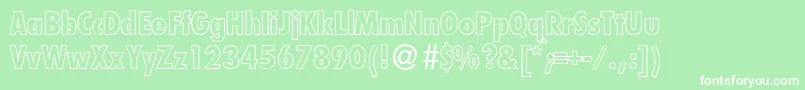 FutoralcooutdbNormal Font – White Fonts on Green Background