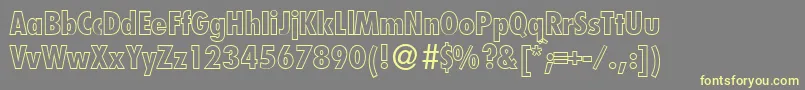 FutoralcooutdbNormal Font – Yellow Fonts on Gray Background