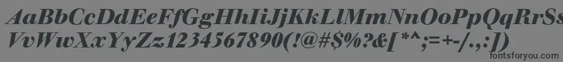 Шрифт WalbaumOriginalBolditalic – чёрные шрифты на сером фоне