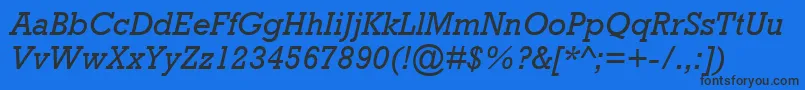 Шрифт AstuteSsiItalic – чёрные шрифты на синем фоне