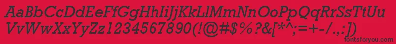 AstuteSsiItalic Font – Black Fonts on Red Background